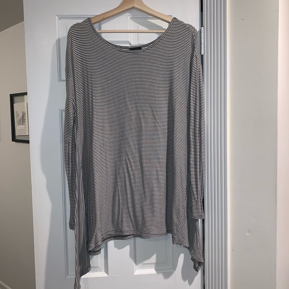 Stretchy Striped Batwing Shirt